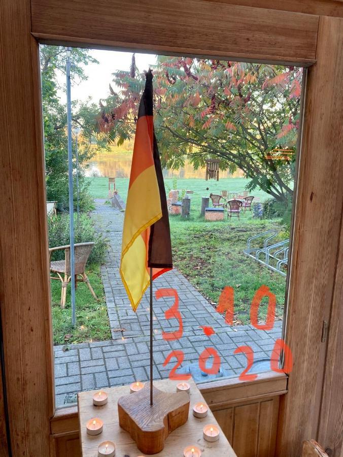 Pension Elbkiosk Kleinzadel Buitenkant foto