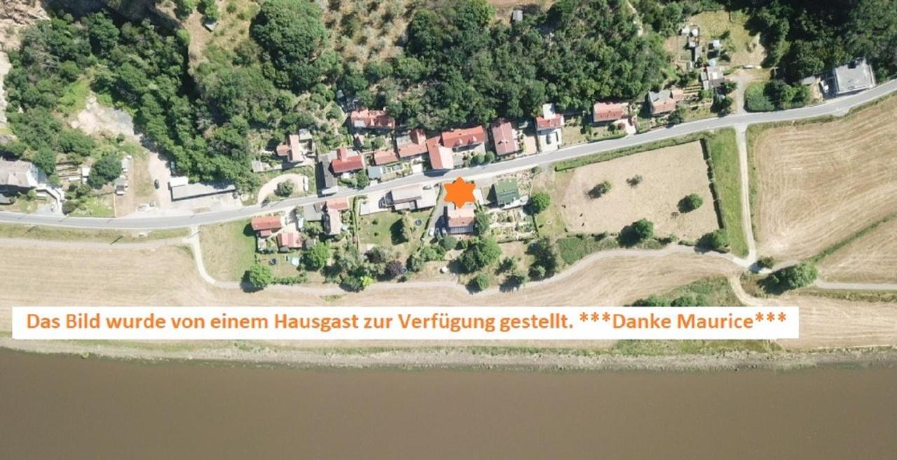 Pension Elbkiosk Kleinzadel Buitenkant foto