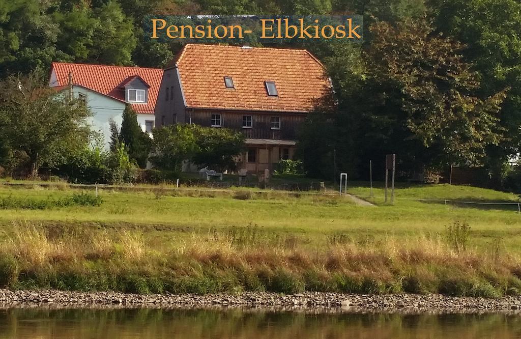 Pension Elbkiosk Kleinzadel Buitenkant foto